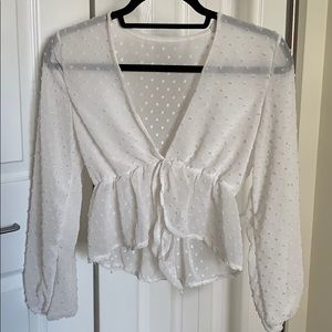 Open Front Tie Knot Crop Top